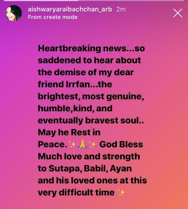 Aishwarya Rais post Aishwarya Rais post