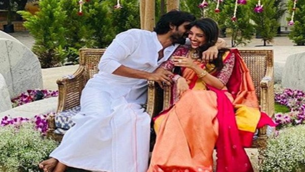 Rana Daggubati On Kissing Miheeka Bajaj After Roka Ceremony