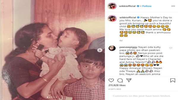 Vignesh Shivan’s Mother’s Day Post