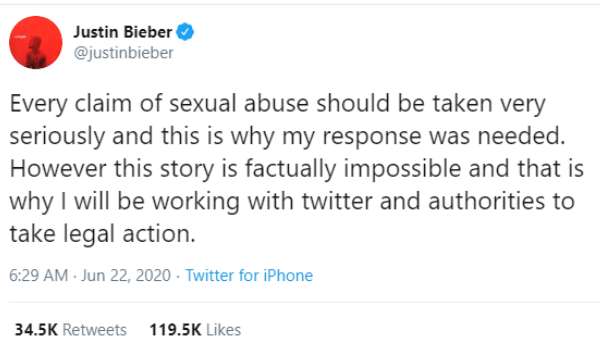 Justin Also Proved Proof Or Articles And Posts Shared At The Time