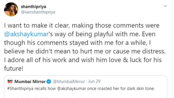 Shantipriya's Tweet