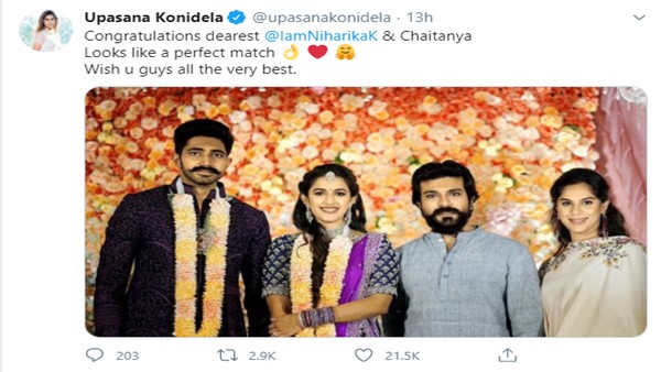 Upasana Kaminenis tweet Upasana Kaminenis tweet