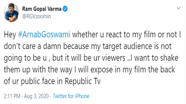 RGV To Expose Arnab Goswami