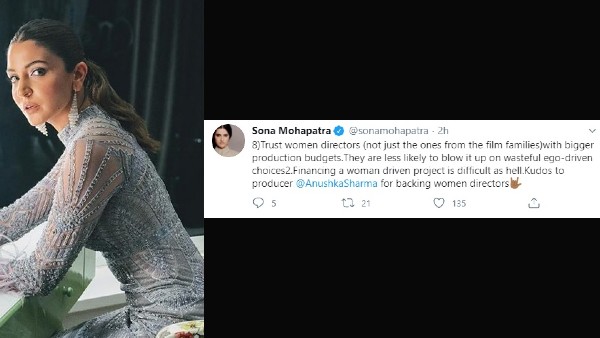 Sona Mohapatra Lauds Anushka Sharma For Backing Women Directors
