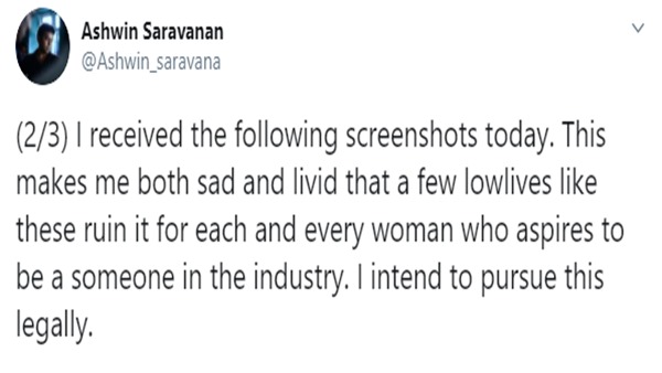 Ashwin About Taking A Legal Action