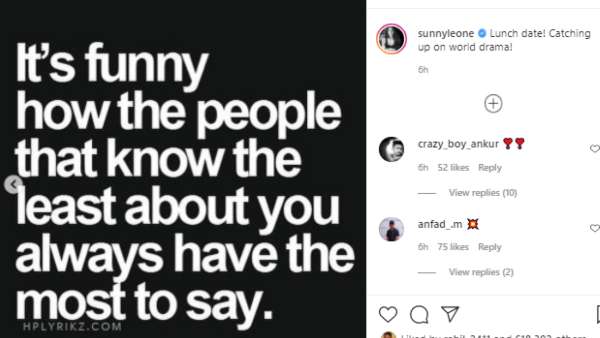 Sunny's IG Post