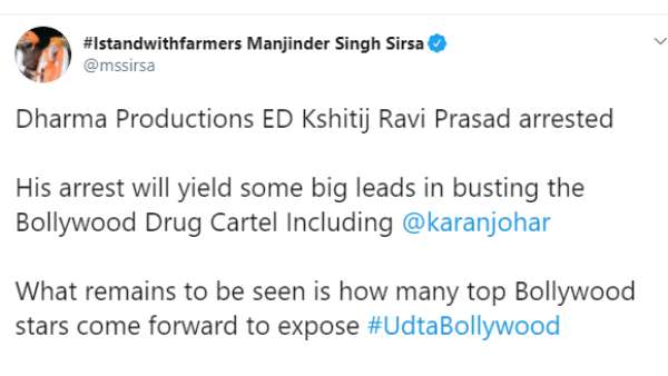 Manjinder's Tweet