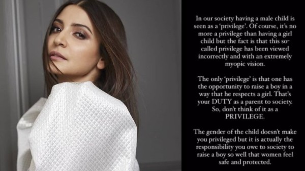 Anushka Sharma Shares Her Thoughts On The So-Called Privilege Of Having A Male Child