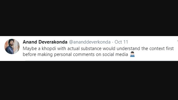 Vijay Deverakonda's Brother Slams Gulshan Devaiah