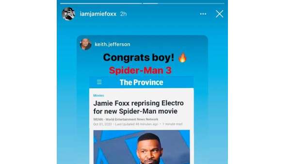 Jamie Foxx's IG Story