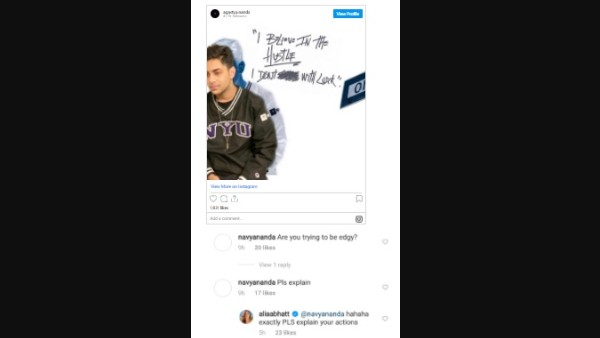 Agastya Nanda's Quirky Instagram Posts Make Suhana Khan Want To Unfollow Him! On The Other Hand, Navya Naveli Nanda And Alia Bhatt Are Confused By Agastya's Posts