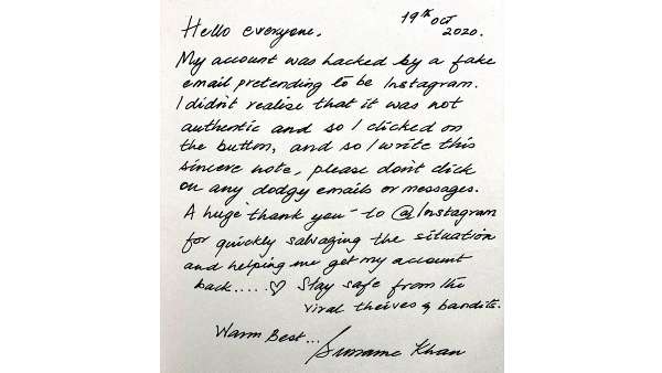 Sussanne Khan's Post