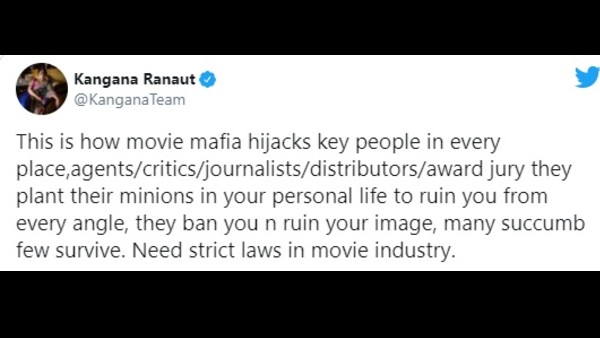 Kangana Ranaut Demands Strict Laws In Film Industry