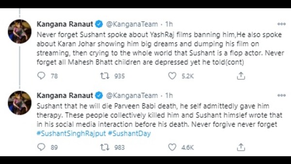 Sushant Singh Rajput's Birth Anniversary: Kangana Ranaut Says 'I Regret Not Being There For You' 'Never Forgive, Never Forget,' Says Kangana Ranaut