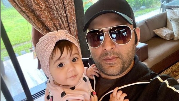 Kapil & His Cute Munckin Poses For Camera