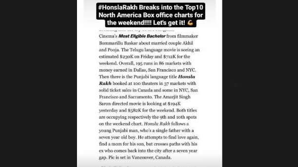 Honsla Rakh’s International Box Office Collection