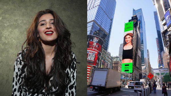 Dhvani Bhanushali Features On The Times Square Billboard! Dhvani Bhanushali Features On The Times Square Billboard!
