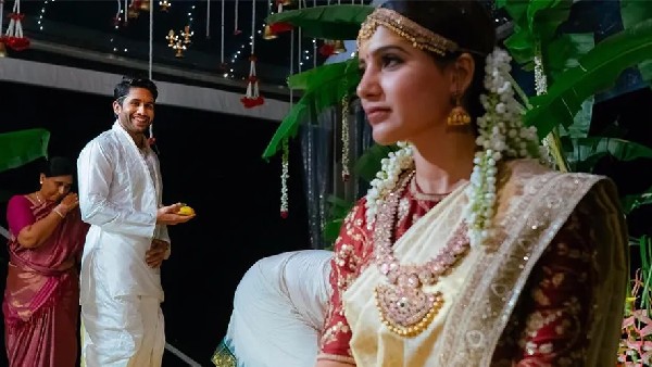 Samantha was a sight to behold in the traditional bridal outfit