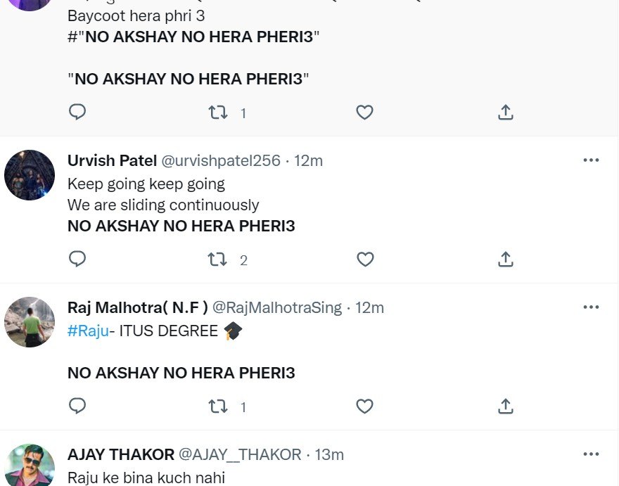 कार्तिक आर्यन ने हेरा फेरी 3 में अक्षय कुमार की जगह ली कार्तिक आर्यन ने हेरा फेरी 3 में अक्षय कुमार की जगह ली
