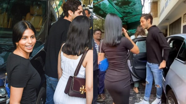 शाहरुख की बेटी सुहाना खान आर्चीज के को-स्टार अगस्त्य नंदा के साथ ब्लैक में जुड़वाँ हैं।  प्रशंसक पूछते हैं 'क्या वे डेटिंग कर रहे हैं?'