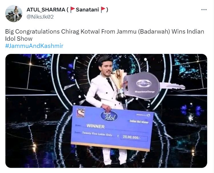 Chirag Kotwal Is Indian Idol 13 Winner? TRUTH Behind Viral Photo Of