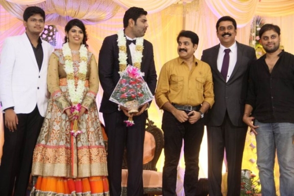 Ajay Ratnam Son Wedding Reception Photos Filmibeat