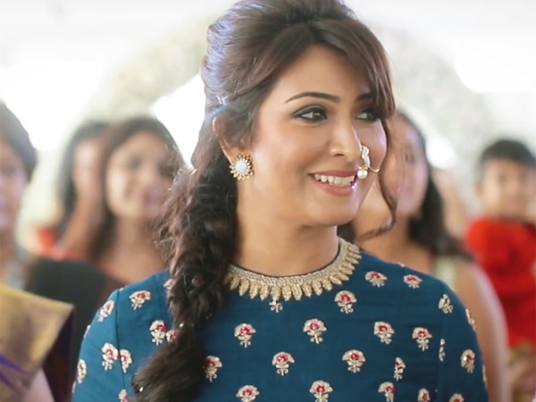 radhika pandit engagement lehenga