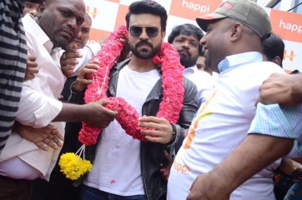 ramcharan launches happi mobiles store at chanda nagar photos
