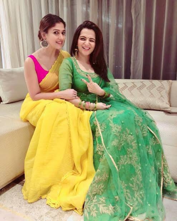 nayanthara long frock