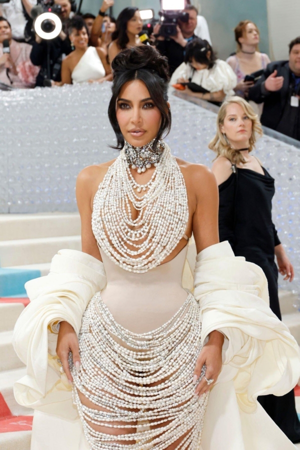 Met Gala 2023 ‘Dripping in Pearls’ at the Met Gala Carpet was Kim Kardashian looking glamours