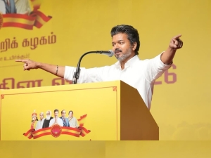 TVK Vijay at Women’s Day 2026 Celebration – Thalapathy’s Stunning Photos Go Viral